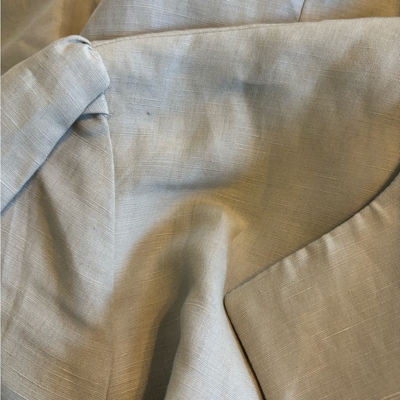 J. Peterman Silk Linen Taupe Cropped Blazer Jacket Women’s Size 4 - Picture 7 of 7